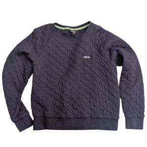 Patagonia Quilted Pullover Crewneck Sweater - Navy